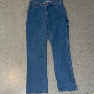 The Carhartt Men's Loose Fit Utility Jeans Size 30x32 unisex Cotton Hammer loop